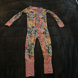 Little sleepies floral zippie size 18-24 months